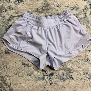 Lululemon Gym Hotty Hot Short 6 Pastel Blue Lined 2.5" Active Gym Workout Lounge